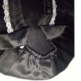 SUPERLIKE 100 Percent Silk Sleeping Cap for Women Night Cap Pure Mulberry Silk Traceless Adjustable Hat Black Color