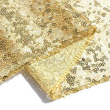 Acrabros Sequin Table Runners Gold- 12 by 72 Inch Glitter Gold Table Runner-2 Pack