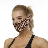 Aaiffey Women Headband with Buttons for Face Masks and Covers, Leopard Print Headbands Vintage Stylish Head Wrap Hair Band Bohemia Hair Accessories 2Pcs
