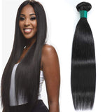 Lizourey Hair Brazilian Virgin Hair Straight Hair One Bundle 10inch 100% Unprocessed Virgin Human Hair Extension Weave Weft Natural Black Color (100+/-5g)/bundle Can be Dyed and Bleached