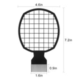 4 Pieces Double-ended Twist Comb Curl Comb Afro Curl Comb Twist Hair Coils Comb Tool Hair Styling Tool for Natural Hair (Black)