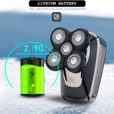 Belita Amy Bald Head Shaver Electric Razor for Men,5 in 1 Wet And Dry Quick USB Rechargeable electric shaver Grooming Kit for Men With Beard Trimmer Nose Hair Trimmer Hair Clippers Facial Brush