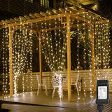 LE 306 LED Curtain Lights for Bedroom Wall Window Hanging Fairy String Lights