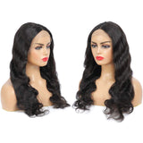 Body Wave Lace Front Wigs Human Hair Pre Plucked Middle T Part Lace Frontal Wigs human hair Brazilian Virgin Human Hair Lace Front Wigs for Black Women 18inch