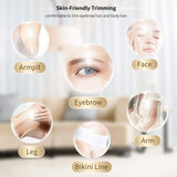 Rechargeable Eyebrow Hair Removal For Women, MMCAT Painless Electric Eyebrow Trimmer Epilator, Ladies Eyebrow Razor Shaver For Eyebrow Hair Remover With LED Light (Rose Gold)