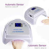 TAKOYI LED Nail Lamp 64W Gel Light Nail Dryer Cordless Gel Light 4 Timer Setting Cordless UV Led Nail Light Curing Nail Dryer for Gel Nails with Lifting Handle Touch Sensor LCD Screen (White)