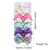 12Pcs/Set Kalolary Hair Bows Alligator Clips for Girls Gift, 5 Inches Unicorn Grosgrain Ribbon Hair Barrettes Accessories, Ideal Gift for Toddler Girls' Birthday Valentine's Day