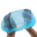 SETH-100 Pcs-21 Inches - Bouffant Disposable Hair Net Caps | Microblading | Tanning | Food Service | Sleeping Head Covers| Bonnets | Scrub Hat | Shower Cap | Bundled with 5 Prs of Disposable Gloves