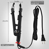 Professional Hair Extension Tool Fusion Hair Connector Heat Iron Wand Melting Tools, with Adjustable Temperature Setting (210℉ - 390℉), Dual Voltage, Black, BLUETOP