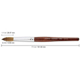 Pana USA Acrylic Nail Brush100% Pure Kolinsky Hair Mahogany Wood Handle with Silver Ferrule Round Shaped Style (Size # 20, Mahogany)