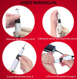 Professional 30000RPM Nail Drill,Rechargeable Electic Nail Drill Machine For Acrylic Nails, Cordless Nail Manicure Pedicure Machine(Black）