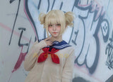 Aadesso Anime Himiko Toga Cosplay Yellow Wigs Short for My Hero Academia Cosplay Halloween Wigs