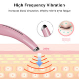 Sonic Vibration Eye Massager 40℃ Heated Wand By TOUCHBeauty, Relieves Dark Circles and Puffiness Eyes & Lips Care Device TB-1583（Cherry Pink）