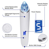 CHARMINER Blackhead Remover Pore Vacuum, Blackhead Extractor Tool, Pore Sucker for Face with USB Rechargeable for Facial Skin (Blue)