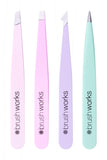 Tweezers by Brushworks HD Combination Tweezer Set - Pastels