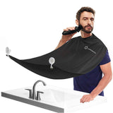 DOEPSILON Beard Bib New Version Beard Catcher Apron for Shaving and Trimming Adjustable Neck Straps Hair Clippings Catcher Grooming Beard Apron for Men Beard & Mustache Care-Black