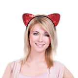SIQUK 12 Pcs Cat Ear Headbands for Girls with a Storage Bag