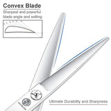 Univinlions 6 Inch Left-handed Hair Cutting Scissors, Professional Barber Hair Trimming Styling Shears for Solon, Stylists, Hairdresser, Women, and Men, 440C Premium-grade Japanese Steel