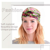 Catery Boho Headbands Stylish Floal Style Headband Headpiecce Bohemia Head Wrap Hair Band Cotton Elastic Fabric Hairbands Fashion Hair Accessories for Women and Girls(Pack of 6)