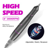 Electric Nail Drill, 30000RPM Professional Nail Drills for Acrylic Nails, Portable & Rechargeable Nail File Drill Kit for Shaping, Buffing, Removing Acrylic & Gel Nails Pedicure Manicure Tools