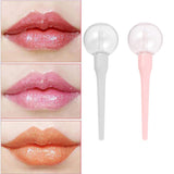 RONRONS 20 Pieces Funny Lollipop Light-Bulb Shape Lip Gloss Tube, Cute Empty Lips Balm Bottle Containers with Brush Applicator Wand, Pink Clear Mini Refillable Makeup DIY Cosmetics Sample Holder, 6ML