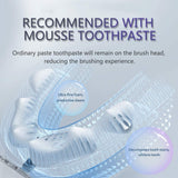 Ultrasonic Toothbrush, Automatic Toothbrush 360° Electric Sonic Toothbrush Teeth Whitening Kit with LED Light, Mayeec Black Electric Toothbrush Teeth Whitening