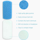 Glass Pumice Stone for Feet, Callus Remover and Foot scrubber & Pedicure Exfoliator Tool Pack of 4