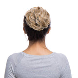 S-noilite Hair Bun Extensions Messy Wavy Curly Dish Donut Scrunchie Hairpiece Accessories Chignons Updo Ponytail Pony Tail Synthetic Hair Extension for Women/80G 2 Count Sandy Brown & Bleach Blonde