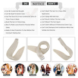 Full Shine Human Hair Extensions 16 Inch Invisible Skin Weft Double Sided Tapes Color 1000 Ice White Blonde Comfortable Silky Straight Hair Extensions Brazilian Glue on Human Hair 50 Grams 20 Pcs