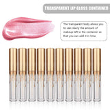 DIY Empty Lip Gloss Tube, 10 Pcs 2.5 ML Empty Lip Oil Tube Container Makeup Tool DIY Refillable Lip Gloss Bottles for Women Home Use or Travelling