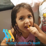 FAMILIFE Kid's Dental Floss Picks Fluoride Free, Unflavored Fun Flossing Children with Portable Travel Cases Refills Pack, 204 Picks