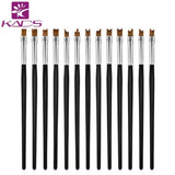 KADS 13pcs/set Fibre Nail Manicure Flower Brush for Nail Salons and Household Manicure Tools