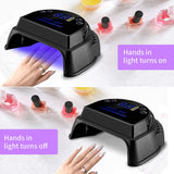 Ayshone 64W Rechargeable LED Nail Lamp,Cordless UV Led Nail Dryer for Gel Nails with Lifting Handle