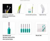 SKY Interdental Brush Cleaners Long Handle [1 Handle + 16 Brushes] DuPont Nylon Bristles Household Type (L(Φ1.7mm))