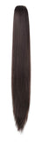 XBwig Claw Clip in Ponytail Hair Extension 18" 21" 24"Curly Wavy Straight Hairpiece One Piece A Jaw Long Pony Tails for Women(Dark Brown 24"-Straight)