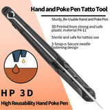 Stick and Poke Tattoo Kit - Romlon Hand Stick Poke Tattoo Tool with Tattoo Needles and Tattoo Grommets DIY Stick Poke Tattoo Kit Clean & Safe Stick & Poke Tattoo Tool for Tattoo Artist Tattoo Supplies