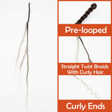 FASHION IDOL New Goddess Twist Crochet Hair 5 Packs River Twist Crochet Hair 26 Inch Long Senegalese Twist Crochet Braids with Curly Hair River Locs Gray Ombre