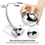 GRUTTI Shaving Set, Shaving Stand & Soap Bowl & Badger Brush Deluxe Men's Gift Set for Shaving Dad Gifts,boyfriend Gifts,Husband Gifts and Thanksgiving Gift