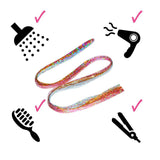 47" Holographic Hair Tinsel Shining Gold Professional Sparkle Heat-Resistant Silk Extensions, Easy to Apply, Hair Accessories for Girls, Party Hair, Gifts for Girls (400 Strands, Shining Gold)