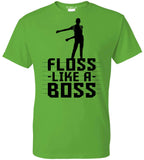 NuffSaid Adult Floss Like A Boss T-Shirt - Back Pack Kid Flossin Emote Dance Dance Tee