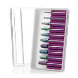 Makartt Nail Drill Bits Set and Sanding Bands Bundle, 10Pcs Tungsten Carbide Nail Drill Bits and 300Pcs Sanding Bands Remove Poly Nail Gel