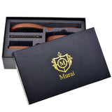 Murai Beard Kit for Men GMK2S Mens Beard Grooming Kit - Military Hair Brush, Oval Beard Club Brush, Pocket Sized Travel Beard Brush, Wood Beard Comb, and Hairbrush Cleaner