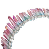 Raw Crystal Quartz Headband Crown - Rhinestone Tiara Mermaid Crown Headband for Women Bride Wedding Parties Hair Hoop (Water color)