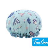 Shower Cap, TooCoo Double Waterproof Layers Women Bath Shower Hat, Fashionable EVA Bathing Shower Caps ([4Pack])