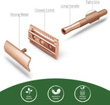 Safety Razor Rose Gold With Safety Razor Stand | Reusable Razor | Eco Friendly Shaving | Metal Shaver | Double Blade Razor | Waste Free | Ladies Safety Razor | Eco Razors for Women | Bambaw