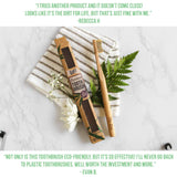 The Dirt All Natural Charcoal Infused Bamboo Toothbrush - Dental Brush with Soft Bristles and Ergonomic Handle - 3Pack