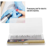 Nail Art Drill Kit, 30Pcs/Set Diamond Grinding Head Nail Art Drill Polish Head Kit Nail Drill Machine Accessories, Nail Polishing Machine Manicure Pedicure Bits(B)