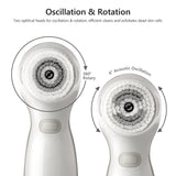 TOUCHBeauty Sonic & Rotary Facial Cleansing Brush Advanced Sonic Face Brush Complete Facial Exfoliating Brush Spa System for Gentle Cleansing and Deep Scrubbing (TB-1582)