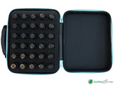 Essential Oils Carrying Case - Hard Shell Travel Case Perfect for Essential Oil Storage - Comes with Labels, Foam Insert, Carrying Handle (30 Bottles, Pink)
