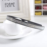 6 PCS Rhinestone Headband Headwear with Teeth Hair Hoop Head Band Hair Band Non-slip Teeth Hairband for Women (Four row crystal)